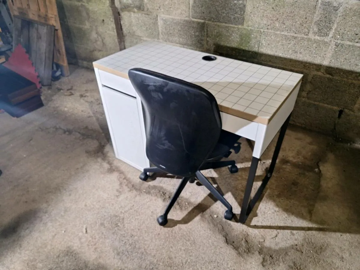 IKEA MICKE Desk + Office Chair (DELIVERY) - Image 1