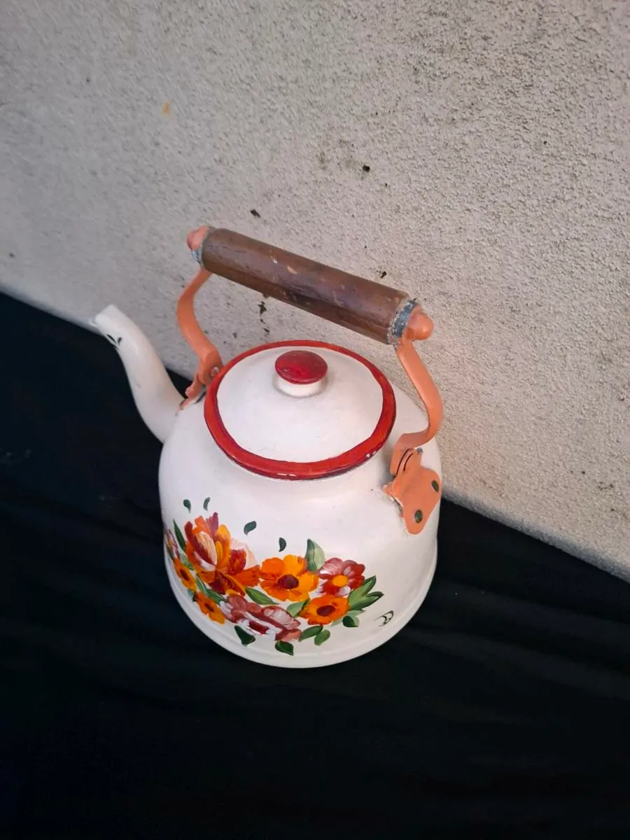 By post only hand painted kettle tea pot - Image 2