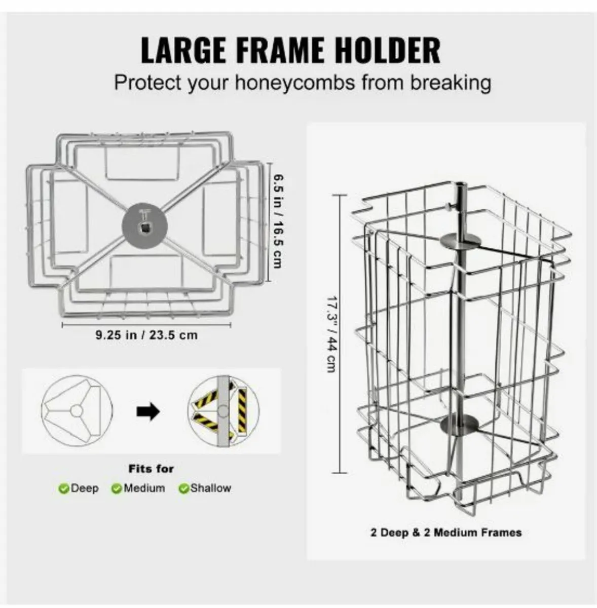 Manual Honey Extractor, 2/4 Frames Honey - Image 3