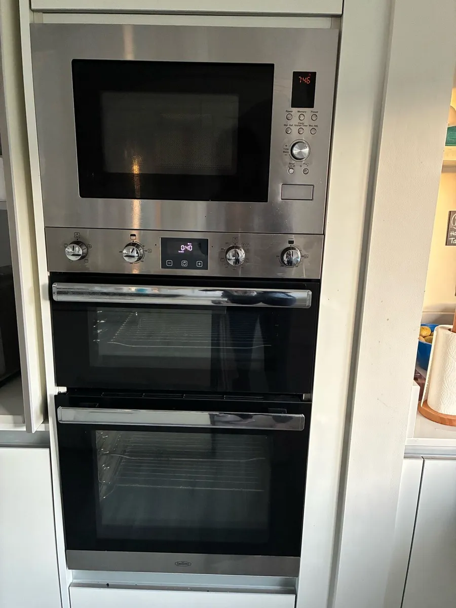 double oven and integrated  microwave