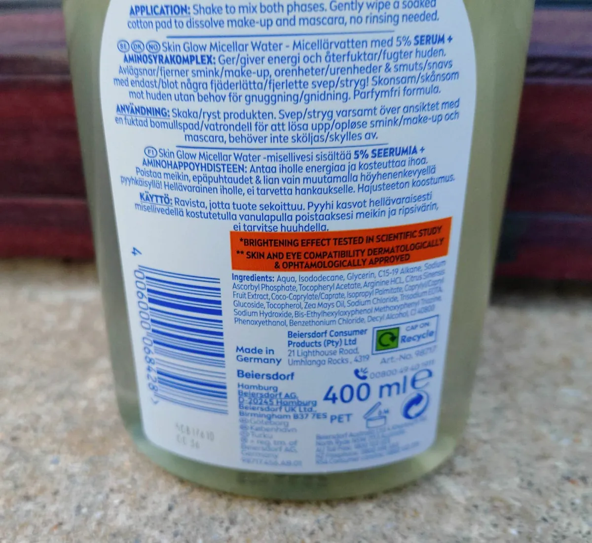 Nivea Micellar Water, Skin Glow (used Once). - Image 3