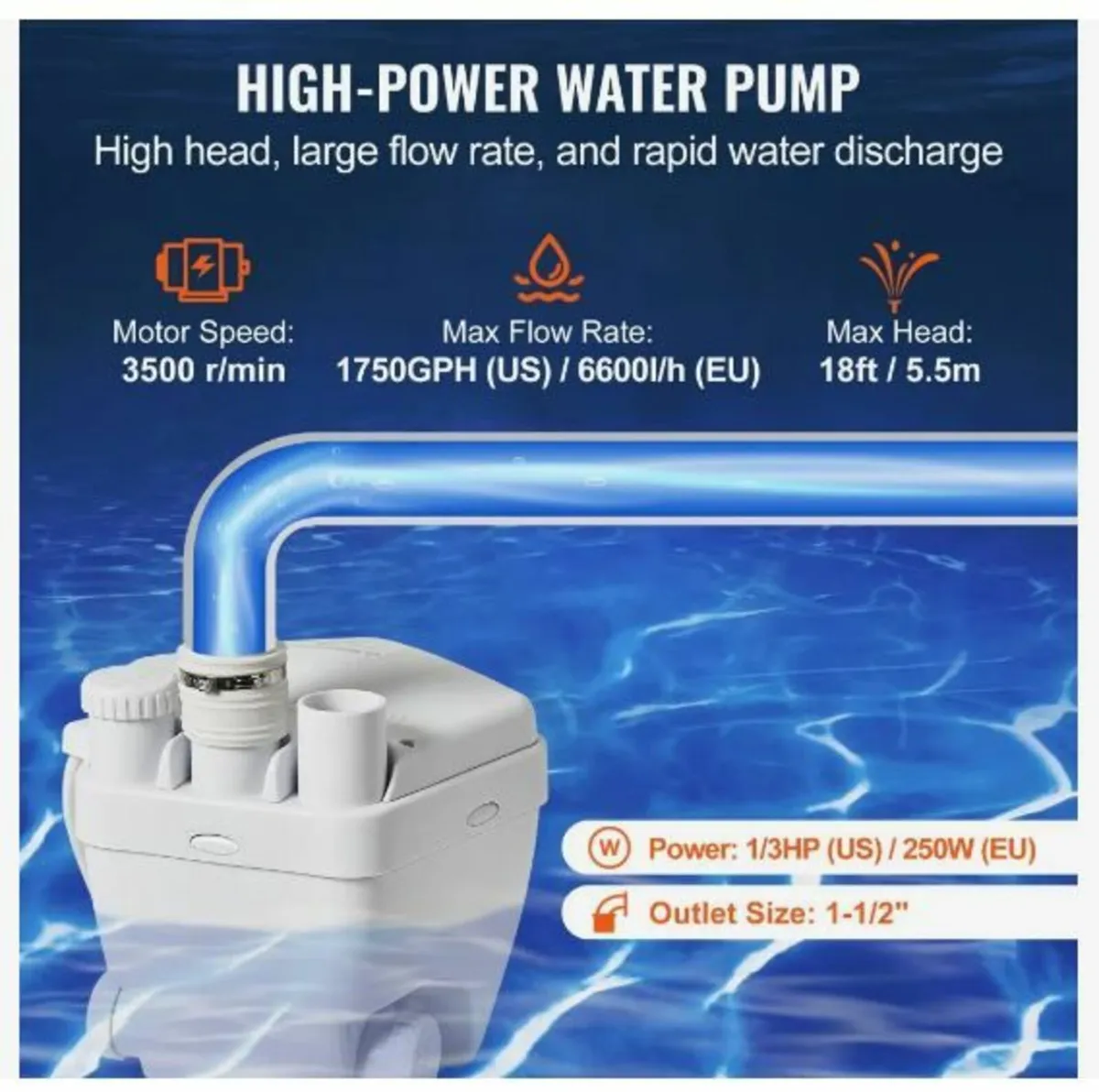 Utility Sink Pump Laundry Sink Drain Pump - Image 2