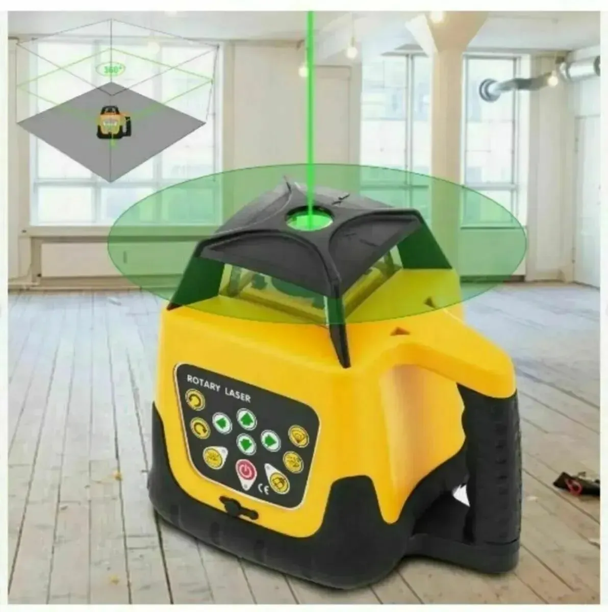Laser Level 500m Rotary – Green Beam Auto Leveling - Image 2