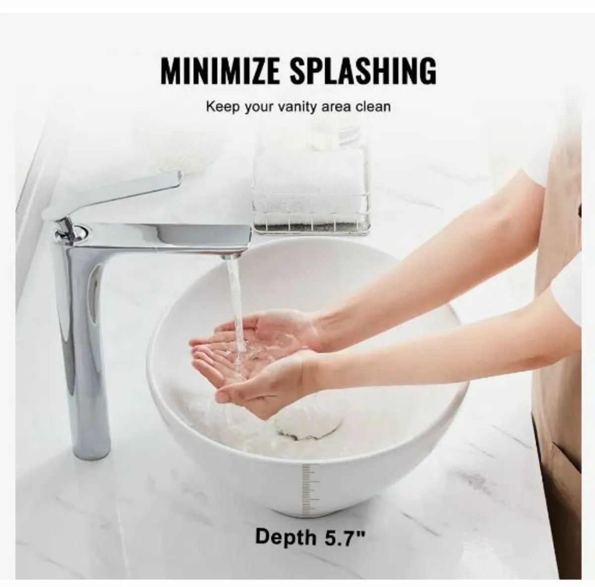 Oval Vessel Sink, 16" x 13.4" Bathroom - Image 2