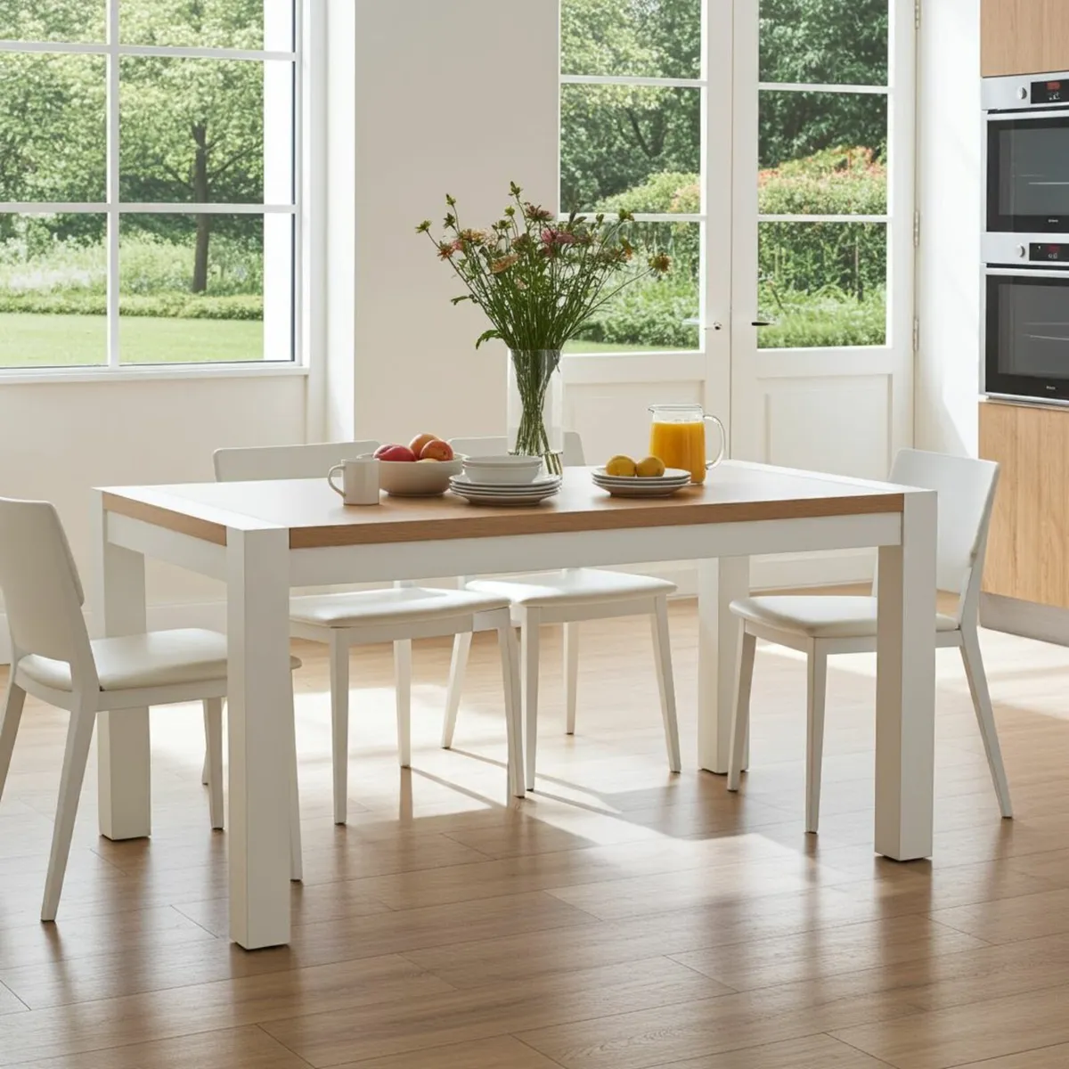The Rowan Grande Two-Tone Extendable Dining Table - Image 2
