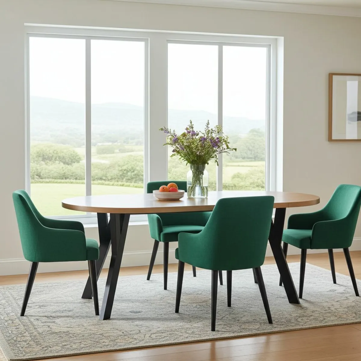 Modern Oak Veneer or Laminate Extendable Table - Image 2