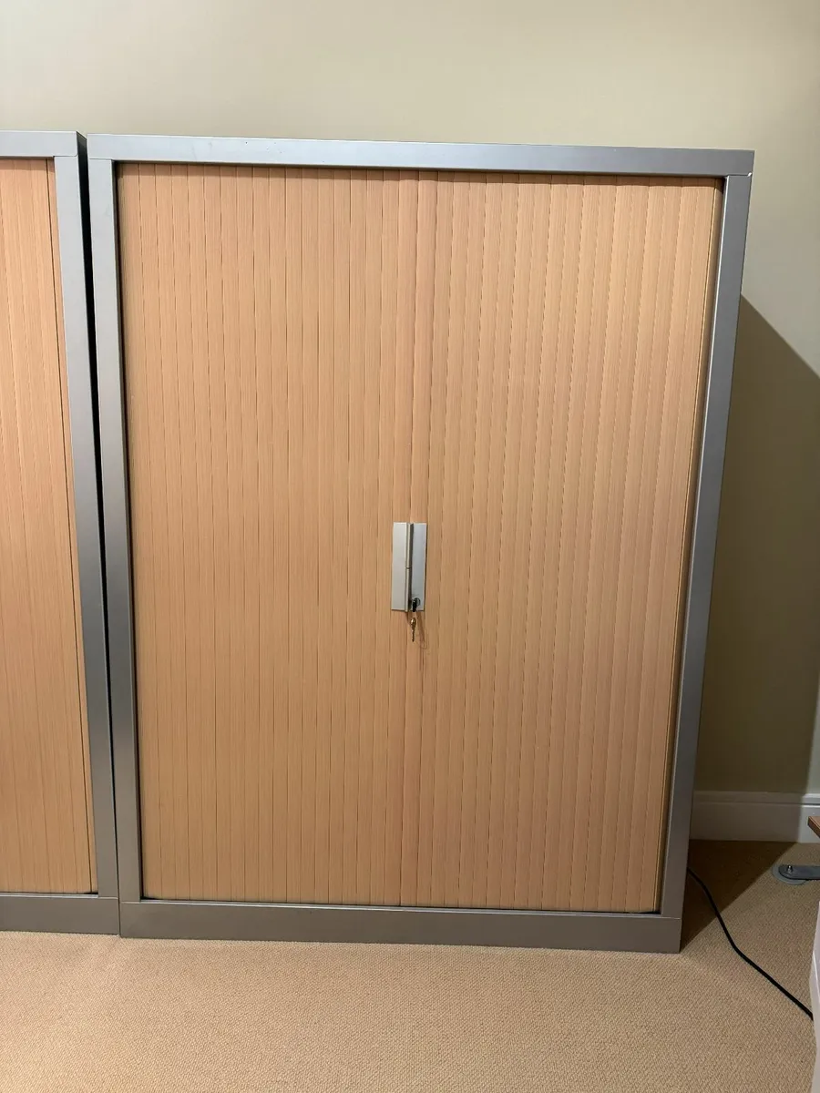 Office funiture - tambour cupboards & book case - Image 2