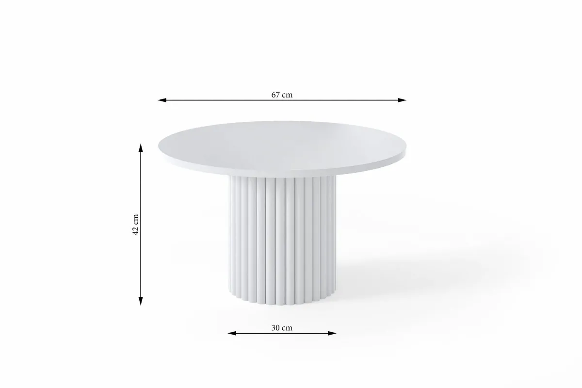 The Luna Modern White Coffee Table - Image 1