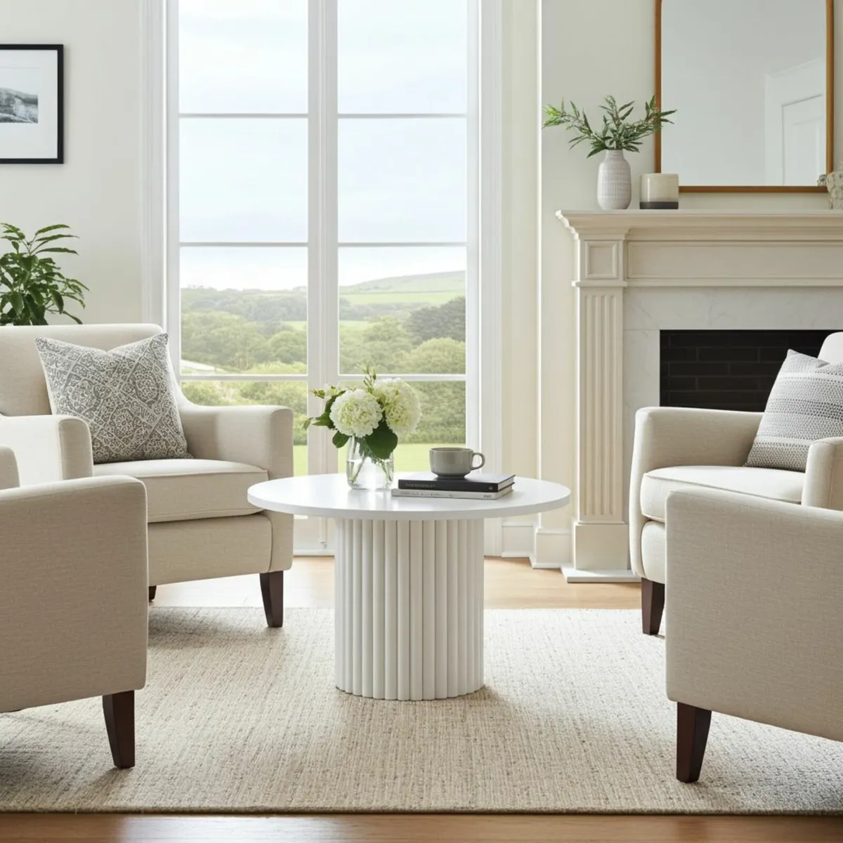 The Luna Modern White Coffee Table - Image 3