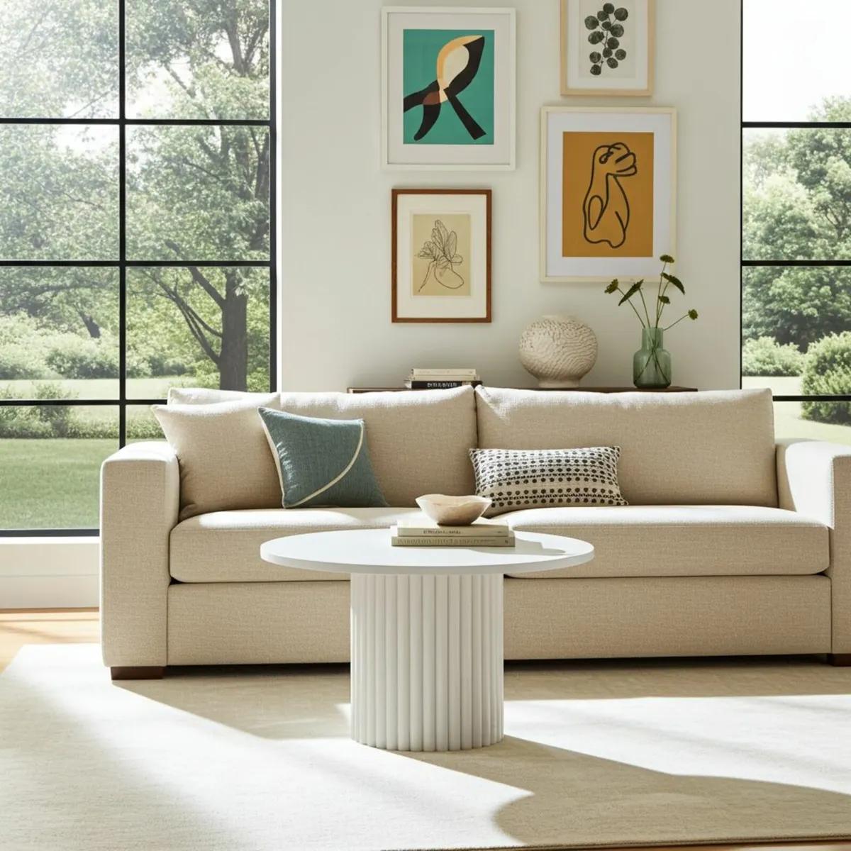 The Luna Modern White Coffee Table - Image 4