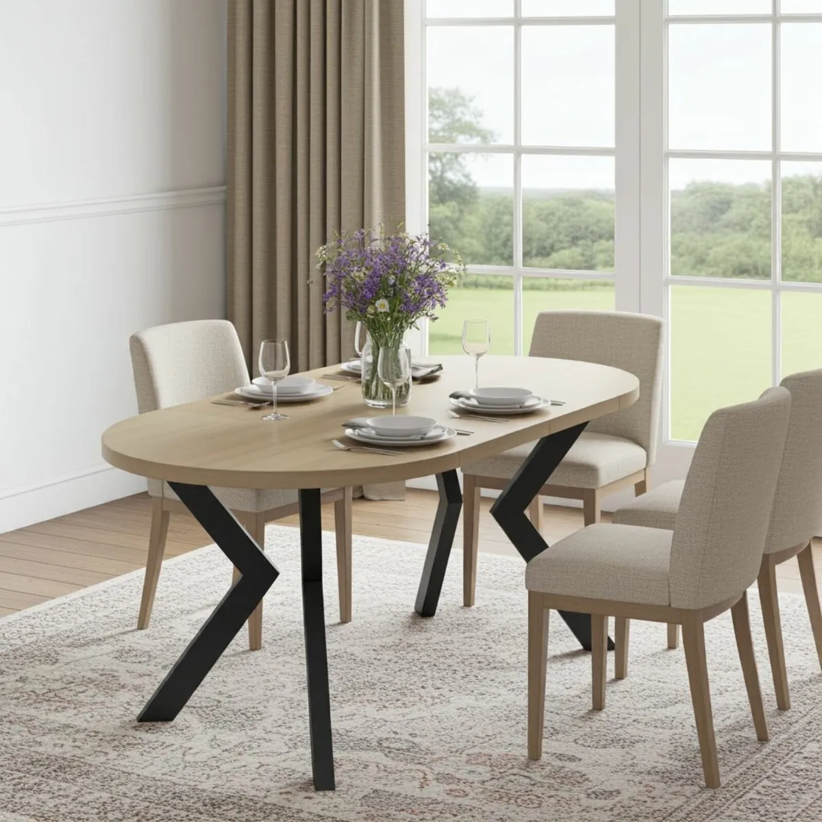 Orion Industrial Extendable Dining Table 180cm - Image 4