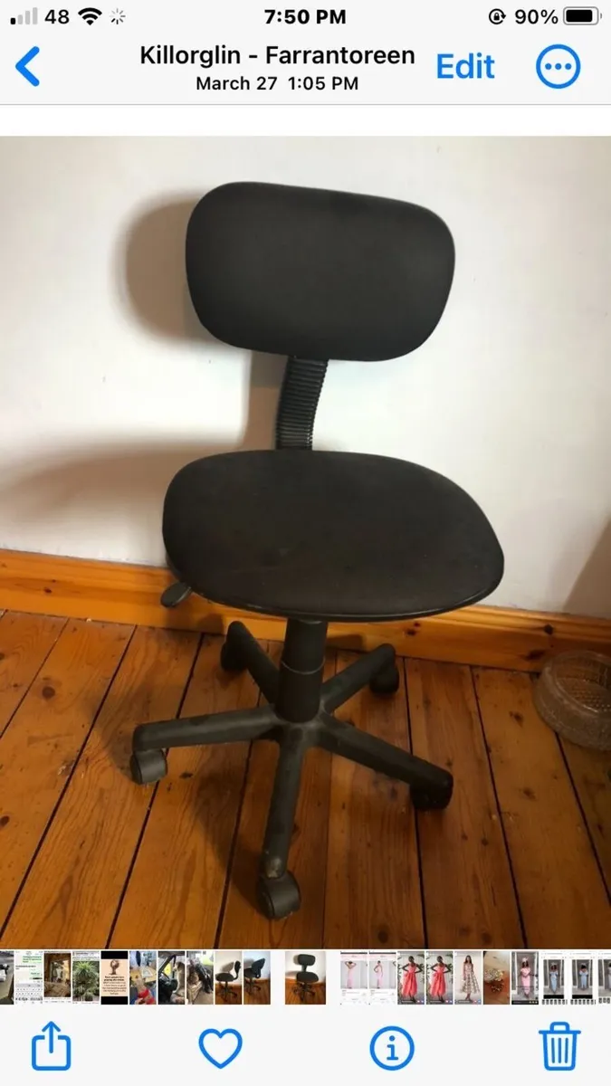 Swivel desk chair