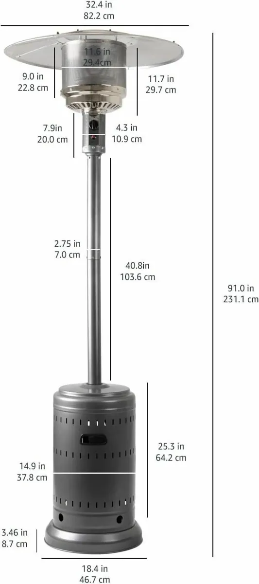 Commercial Gas Patio Heater With Wheel - Image 4