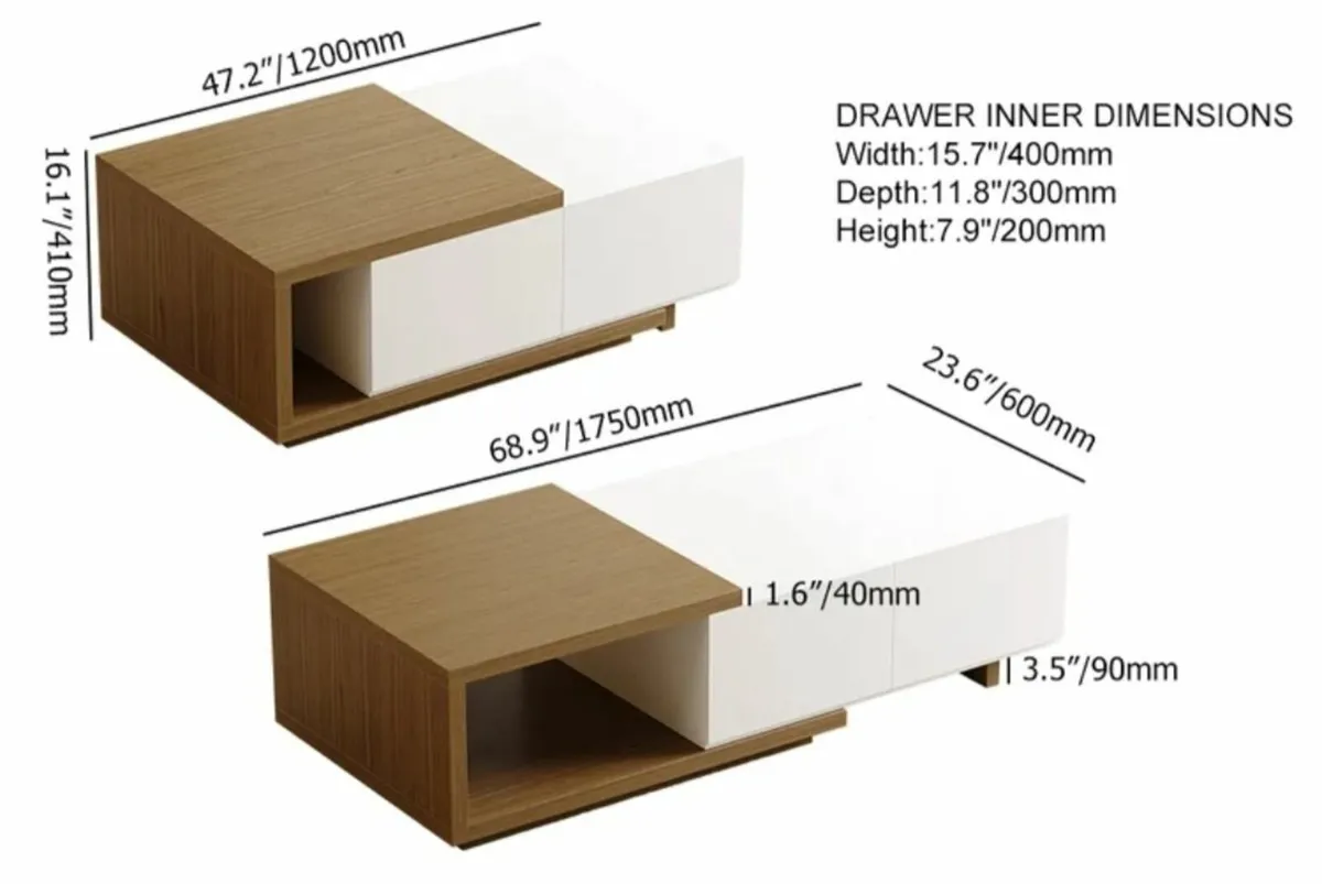 Walnut brown Coffee table - Image 1