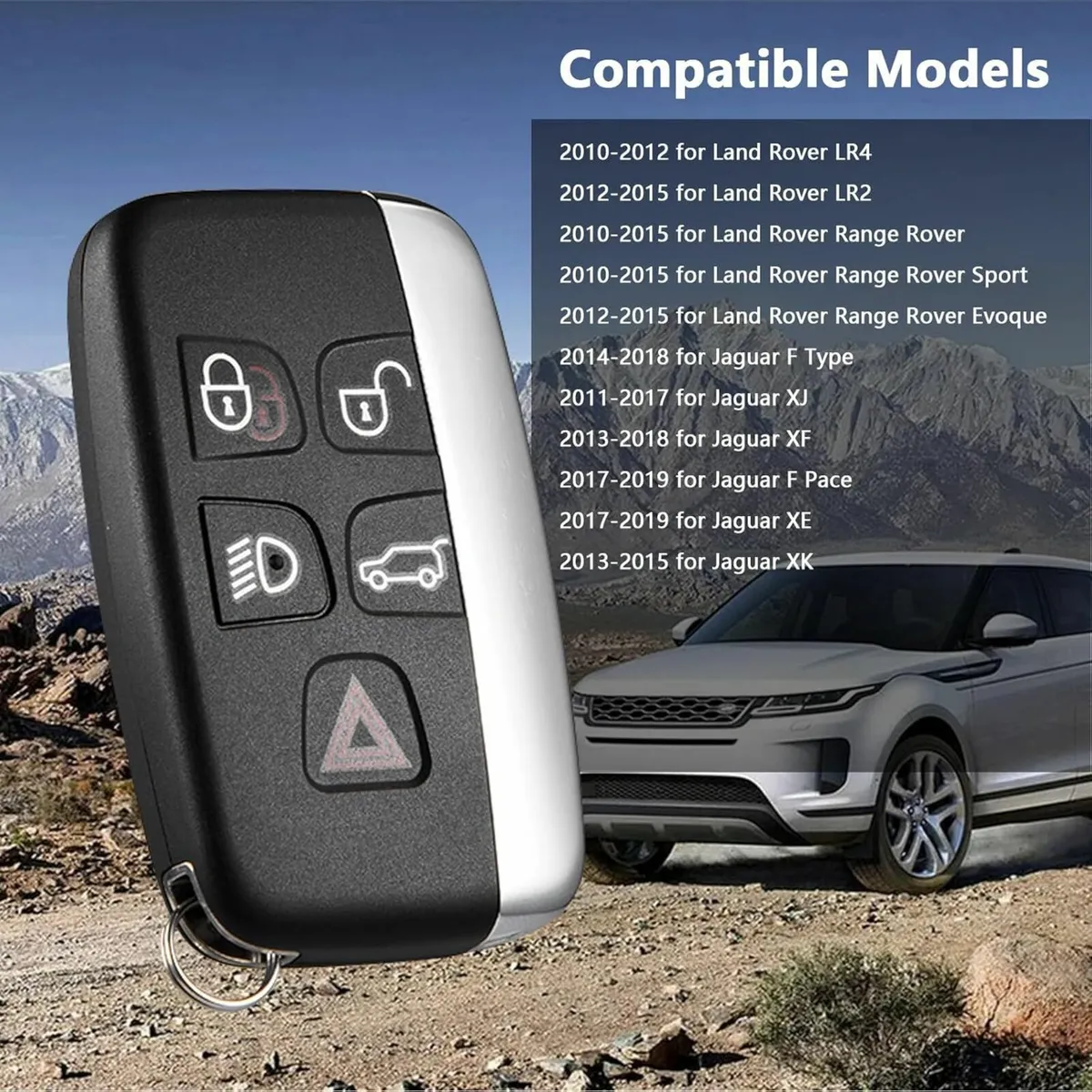 5 Button Car Key Fob Cover Replacement For Range R - Image 2