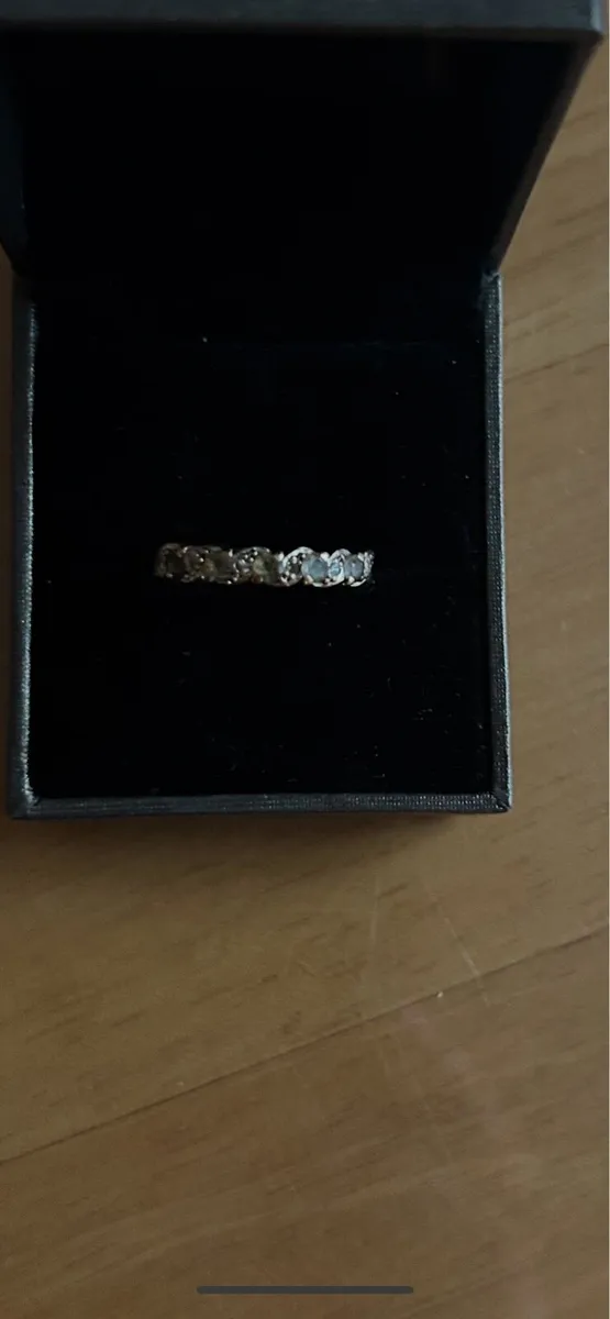 9ct gold diamond eternity ring - Image 1