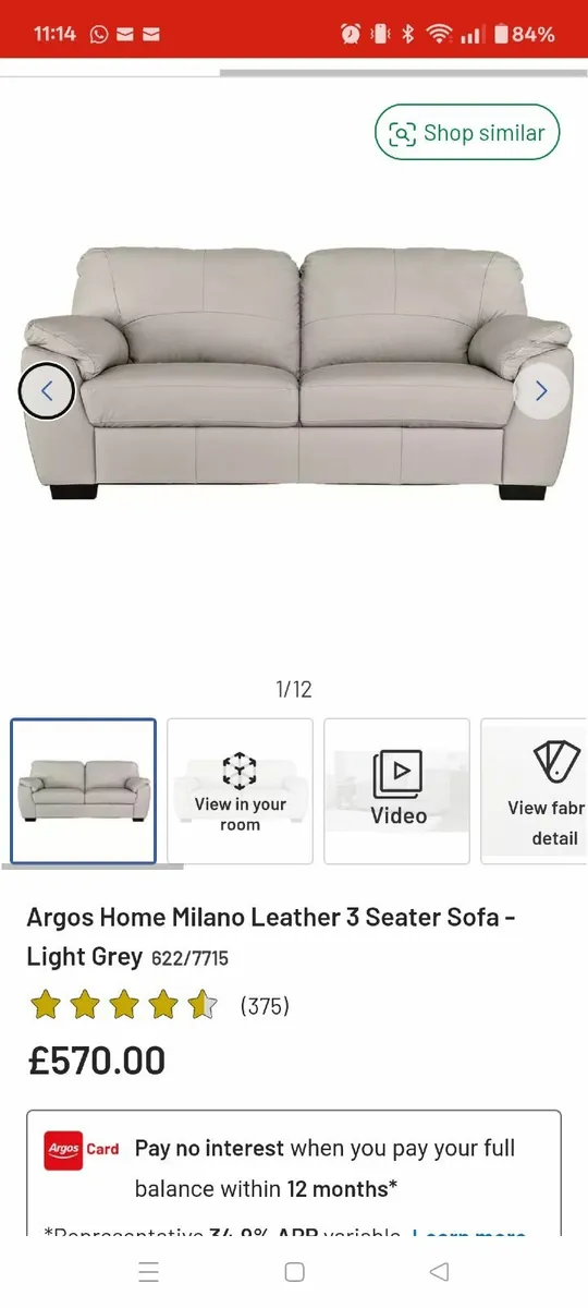 Milano Leather 3 Seater Couch - Image 2