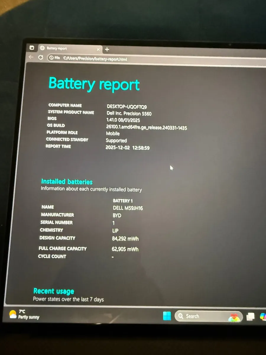 Dell Precision 5560 Laptop i7/32GB/1TB/4K/Nvidia - Image 3