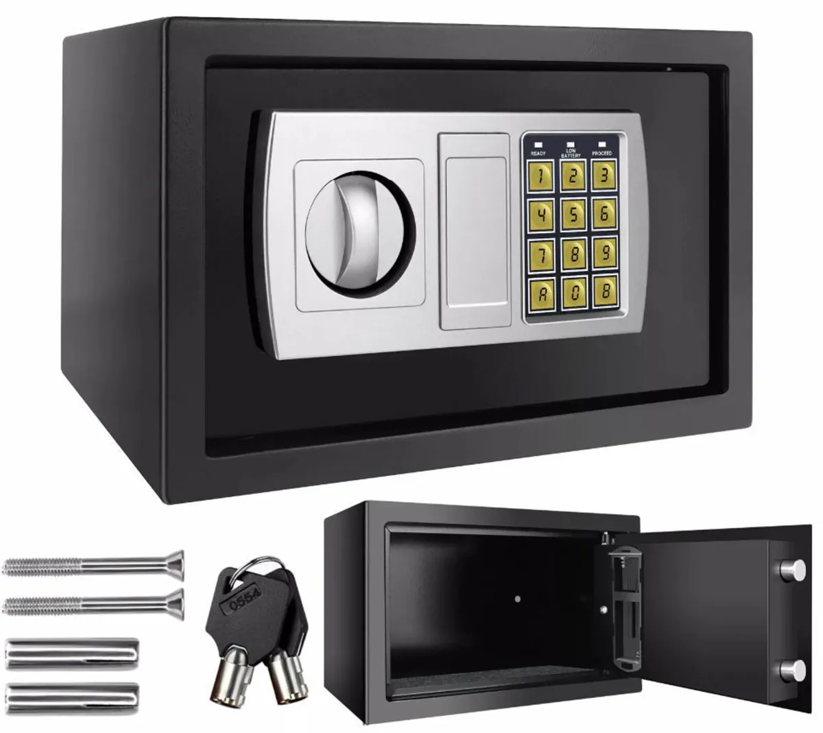 8.5L Secure Digital Steel Safe 31x20x20cm NEW - Image 3