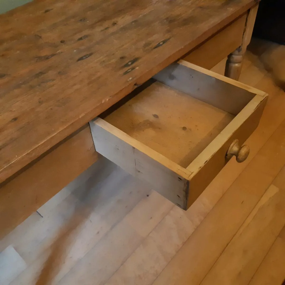 Antique Pine Small Table. - Image 2