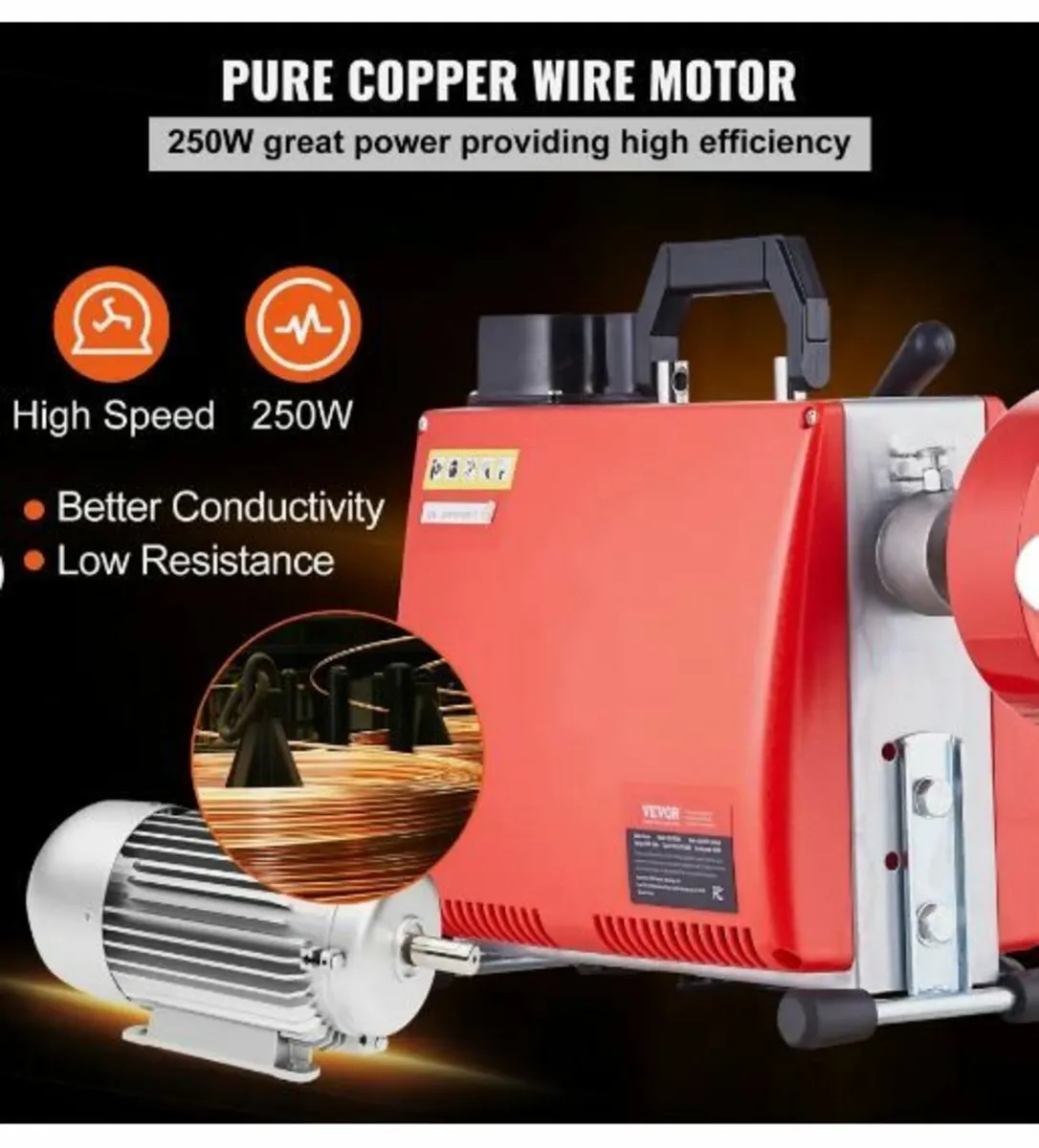 Drain Cleaner Machine 20m x 16mm 250W - Image 4