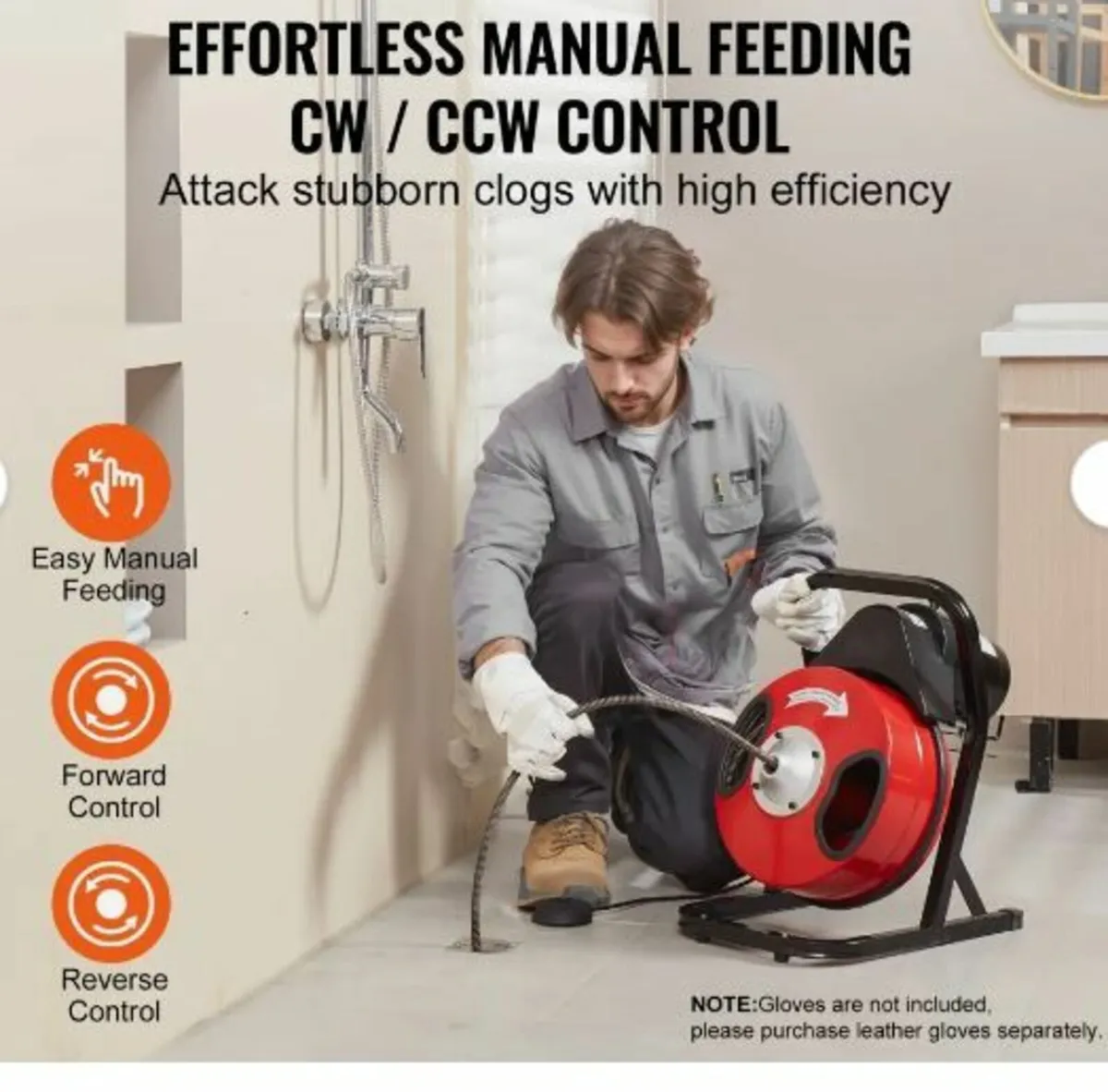 Drain Cleaner Machine 50FT x 1/2 Inch - Image 3