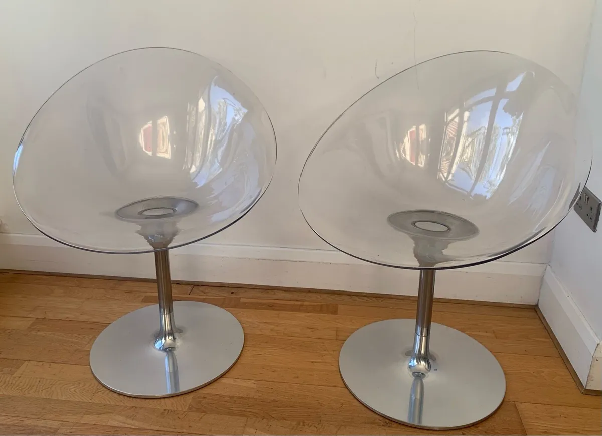 Kartell Eros by Philippe Starck Swivel Chair Clear - Image 1