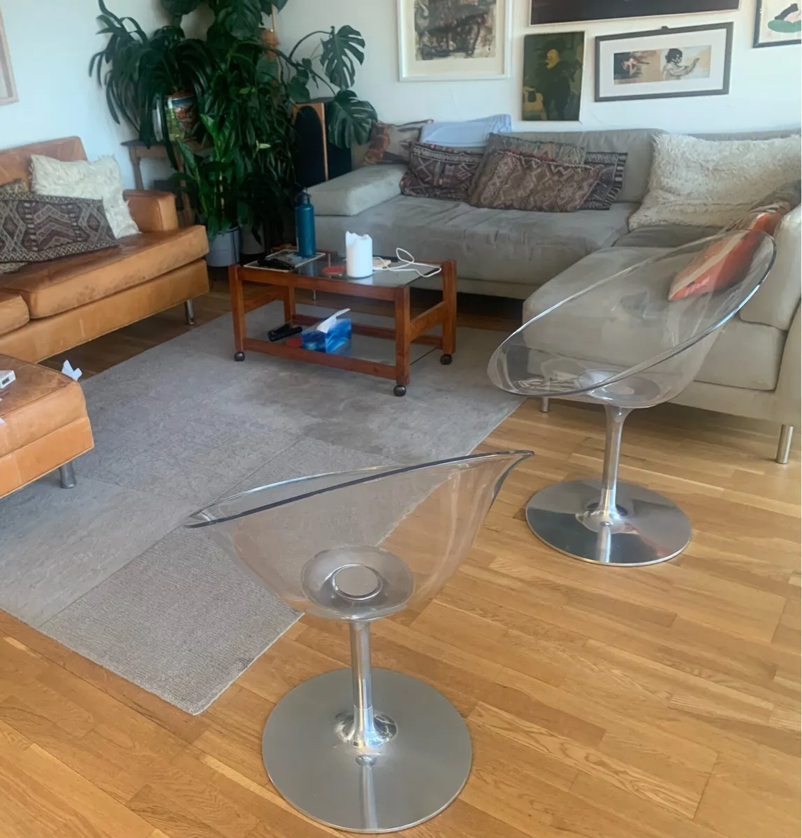 Kartell Eros by Philippe Starck Swivel Chair Clear - Image 4