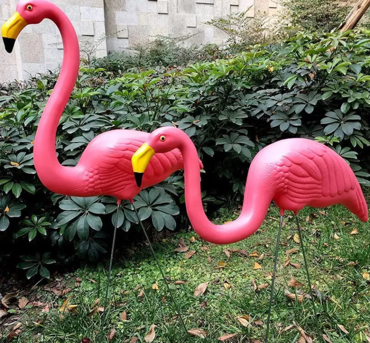 2 x Lawn Flamingos Garden Ornaments - Image 2