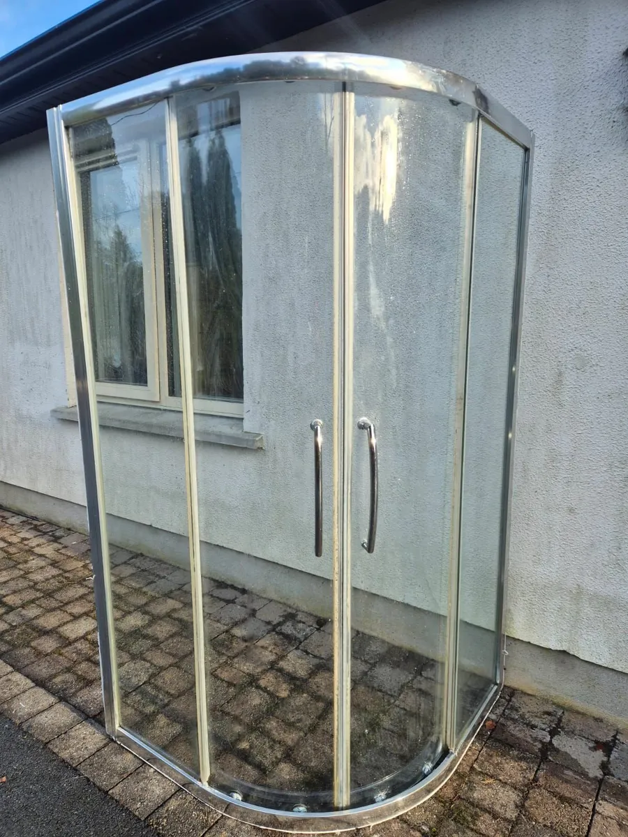 Quadrant chrome shower door 1000 x 1000