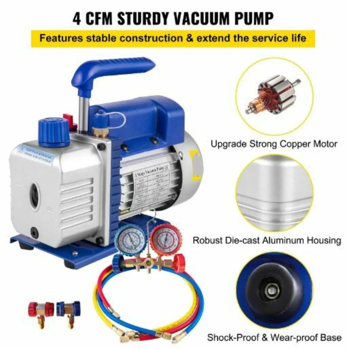 4CFM 1/4hp Air Vacuum Pump - Image 2