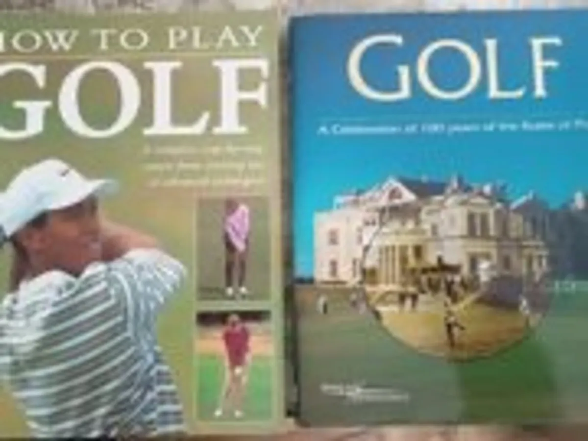 2 Hardbound Golf Books