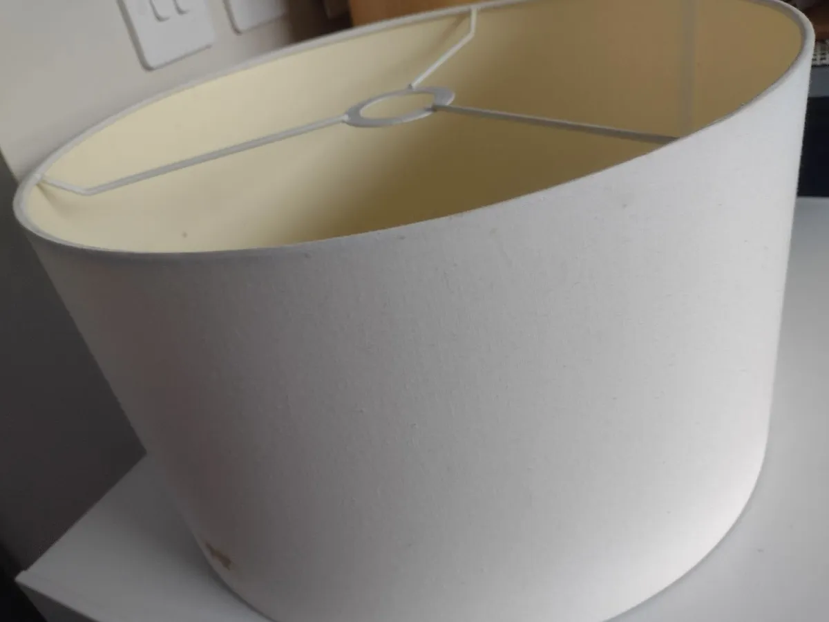 Large off white lamp shade - Image 1