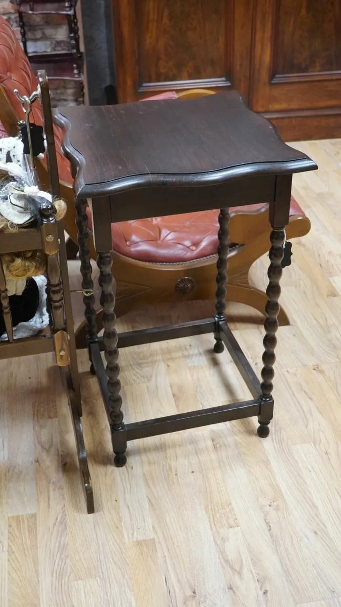 Barley Twist Dark Wood Occasional Table - Image 2
