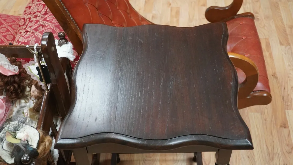 Barley Twist Dark Wood Occasional Table - Image 3