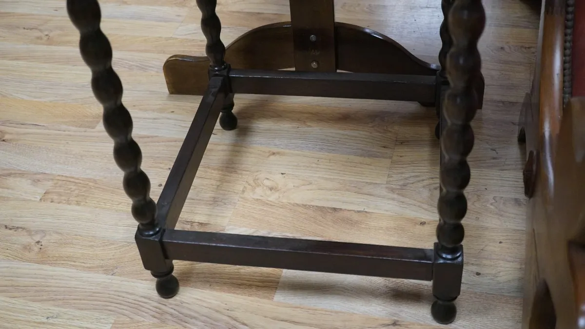 Barley Twist Dark Wood Occasional Table - Image 4