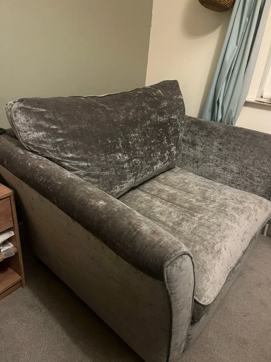 Grey Love Seat - Image 2