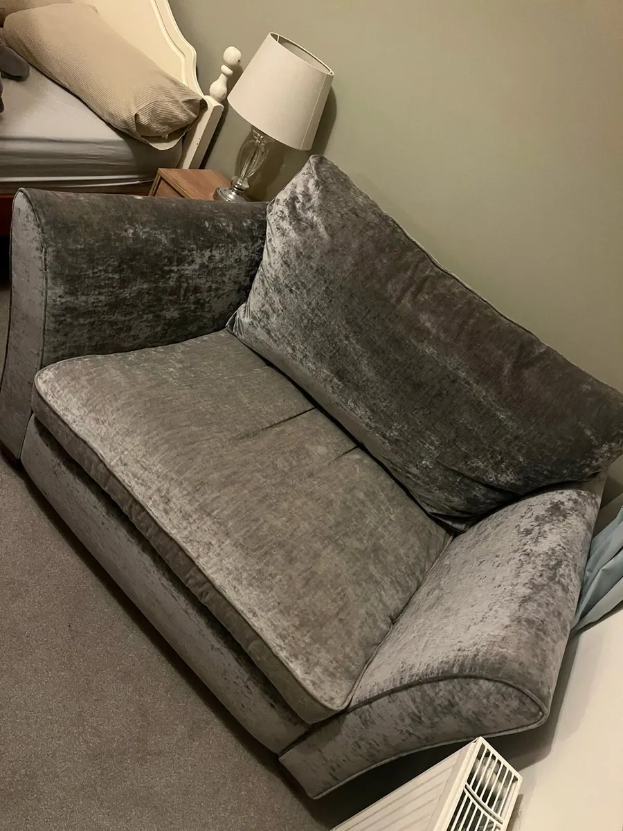 Grey Love Seat - Image 3