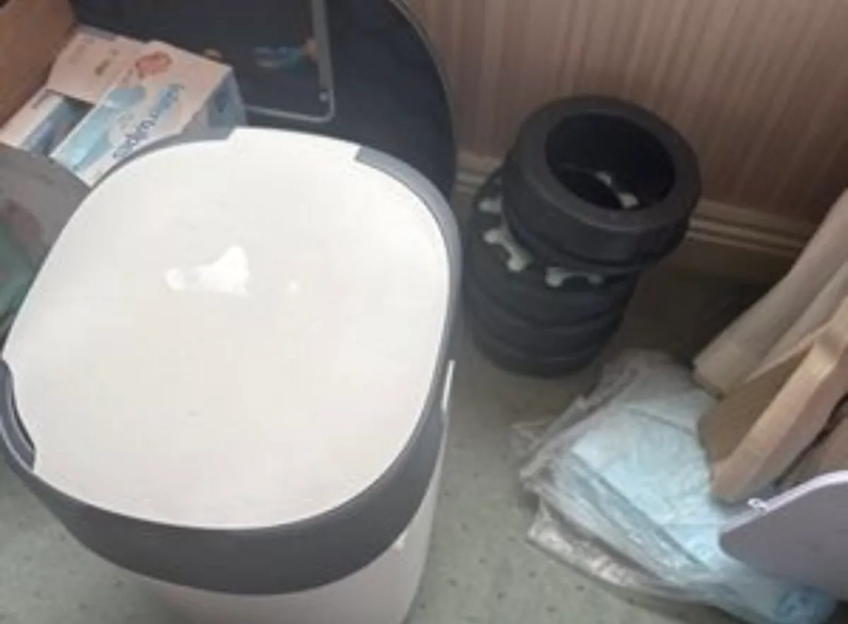 2 x Tommy Tippeee Nappy Bins with refills - Image 2