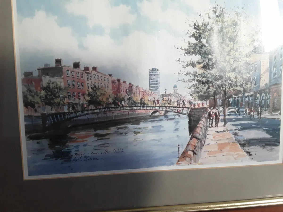 Lovely large picture of hapeny Bridge Dublin - Image 3