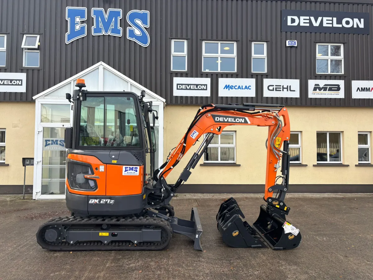 New Develon (Doosan) DX27Z-7 Mini Excavator - Image 1