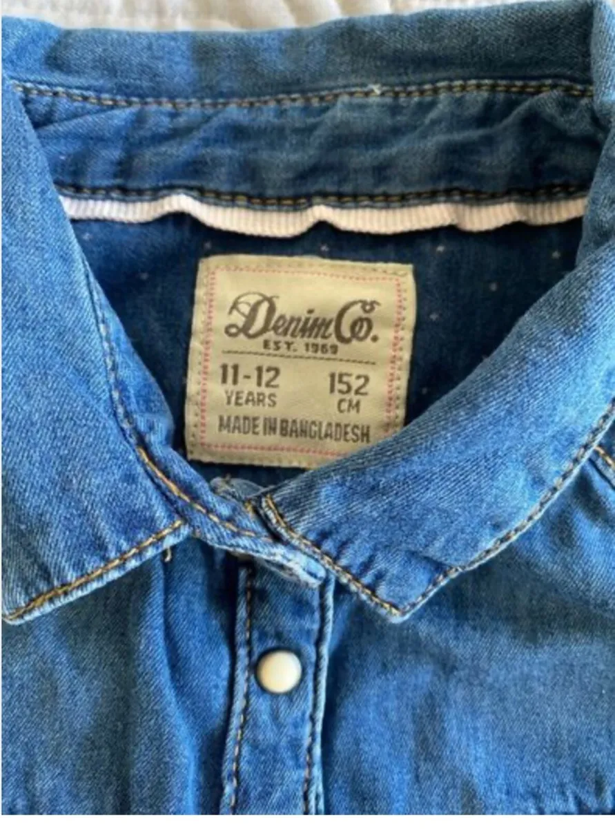 Denim Shirt Age 11-12 - Image 2