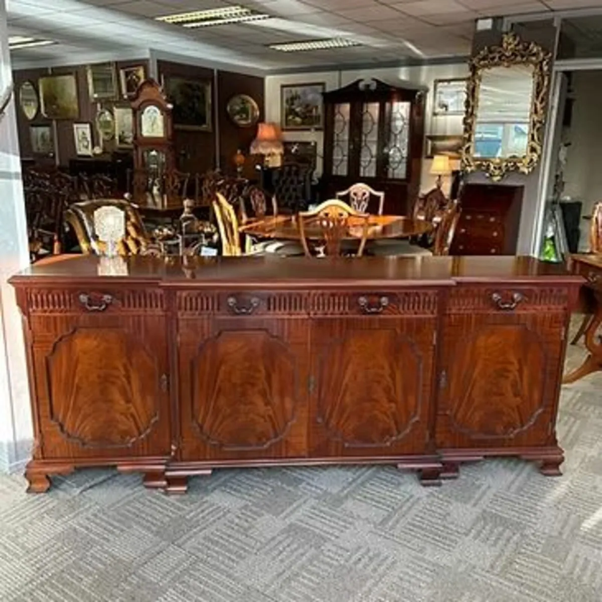 Beautiful mahogany flamed Charles Burr four door s