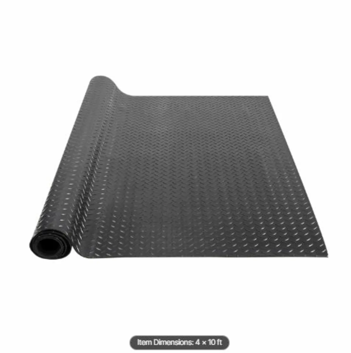 Diamond-Plate Rubber Flooring Roll,3 mmx4ft x10ft - Image 1