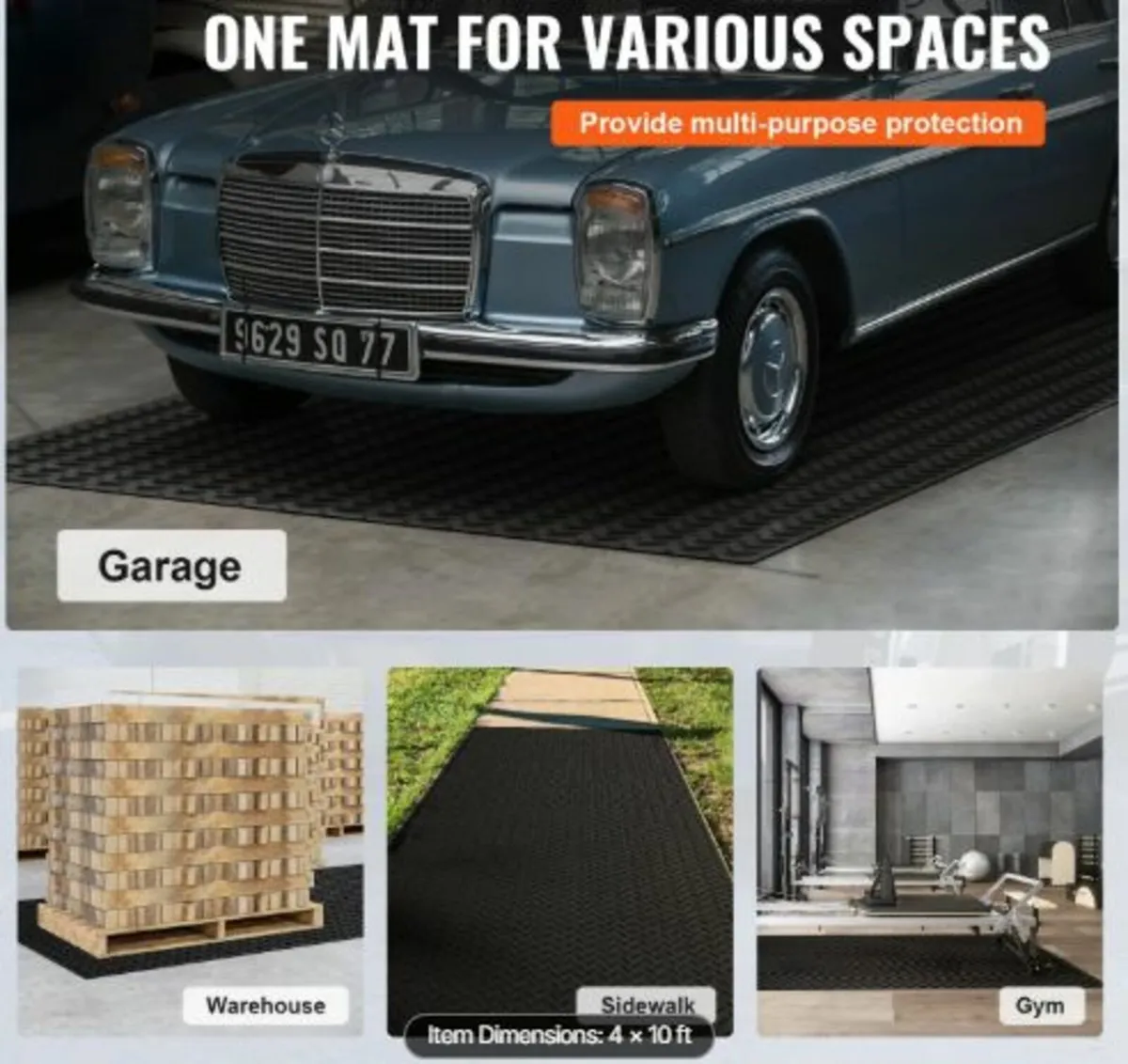 Diamond-Plate Rubber Flooring Roll,3 mmx4ft x10ft - Image 4