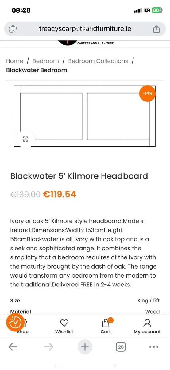 Brand New Kingsize Headboard - Image 1