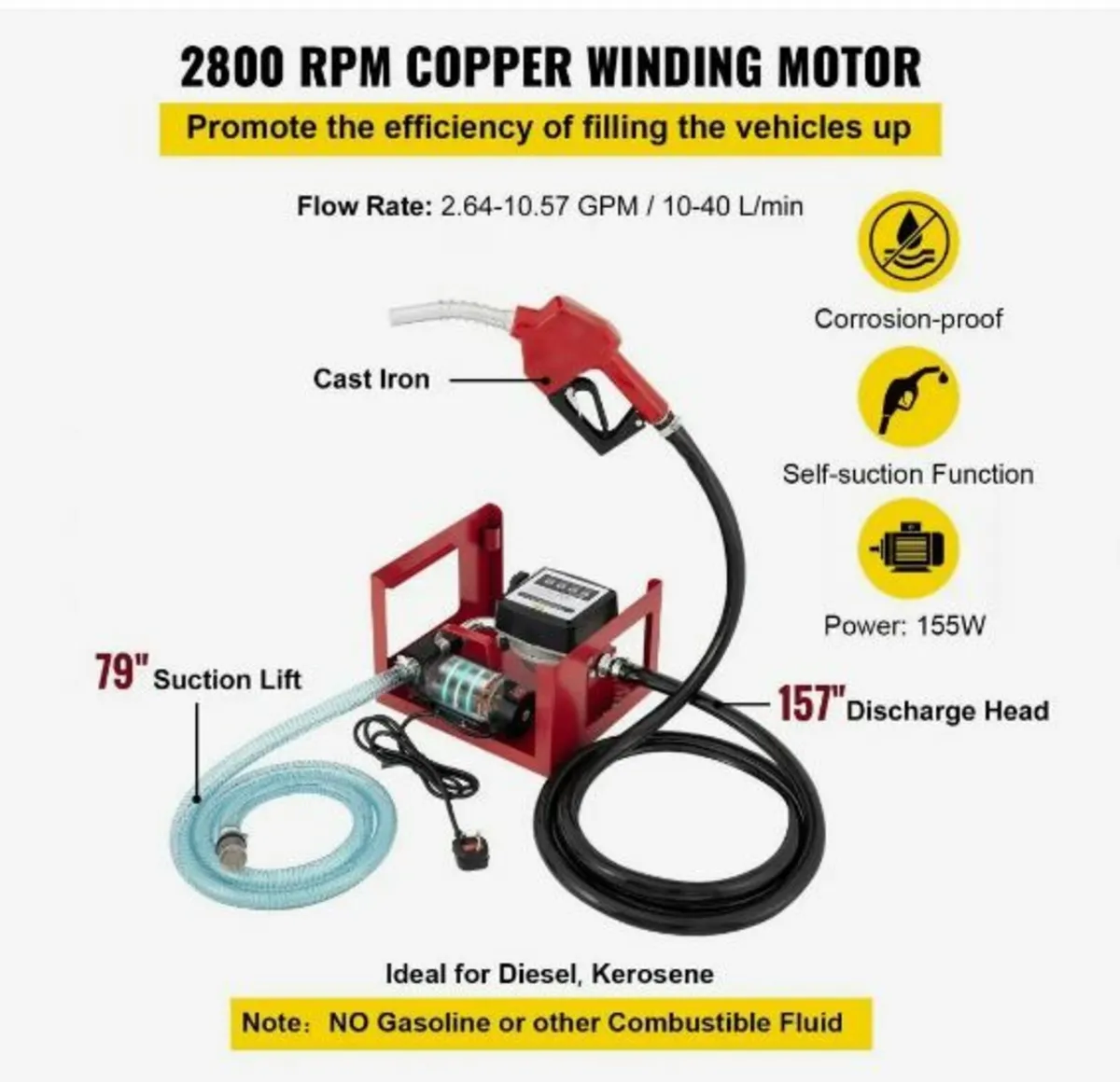 40 L Diesel Pump, Heating Oil Pump - Image 4