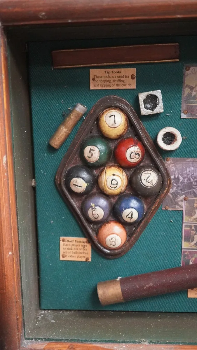 “Billiards History” Shadow Box Wall Display - Image 3