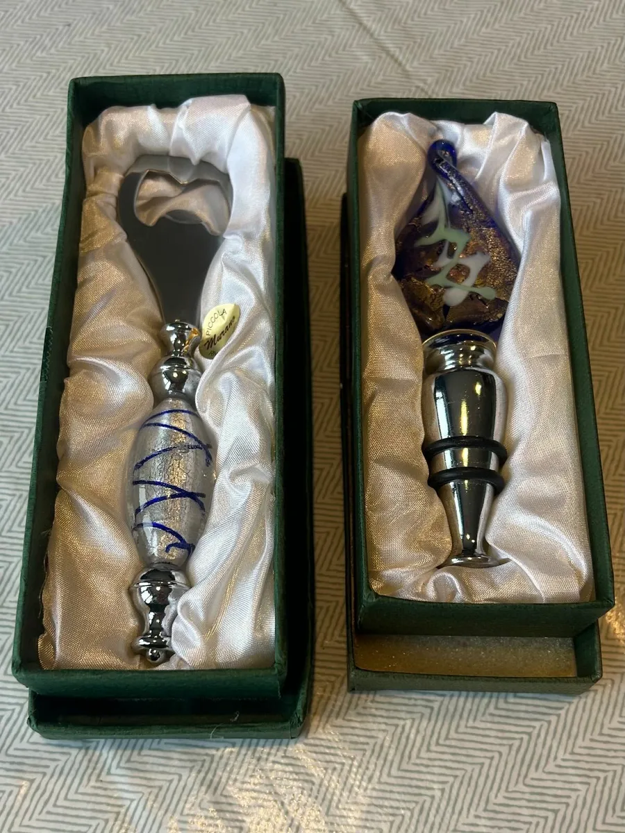 Wine stopper and beer bottle opener Murano Glass - Image 1