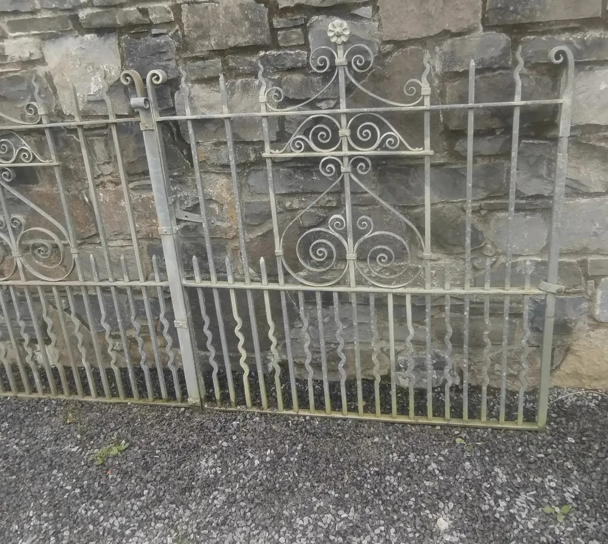 Antique Hand forged iron entrance gates - Image 3